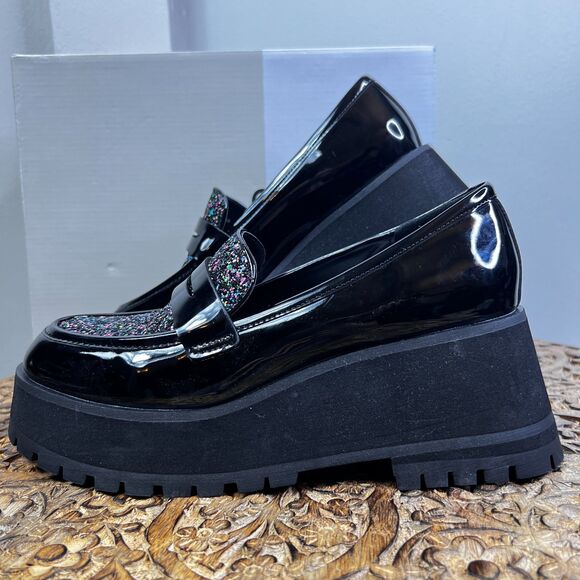 BP. Shilo Platform Loafer | Glitter and Patent Leather | Size 7.5 New with Box - Picture 4 of 6